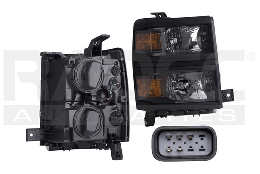 FARO CV SILVERADO 14-15 FILO NEGRO C/FOCO DEPO DER