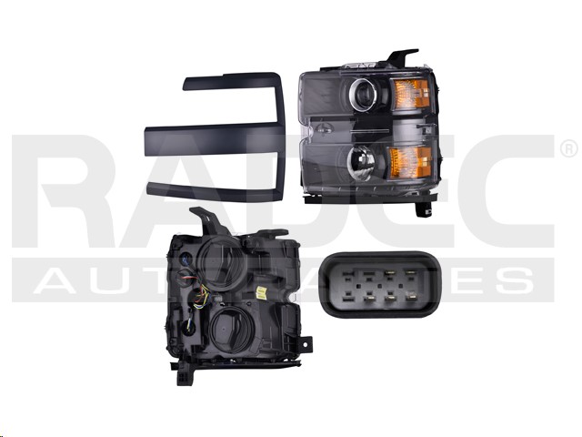 FARO CV SILVERADO 3500 15-18 C/LUPA FILO