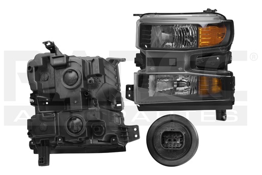 FARO CV SILVERADO 19-21 FILO NEGRO C/MIC