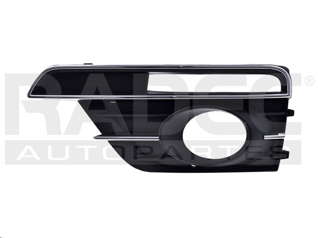 REJILLA FASCIA VW BEETLE 17-18 C/HOYO P/FARO C/MOLDURA CROMADA IZQ