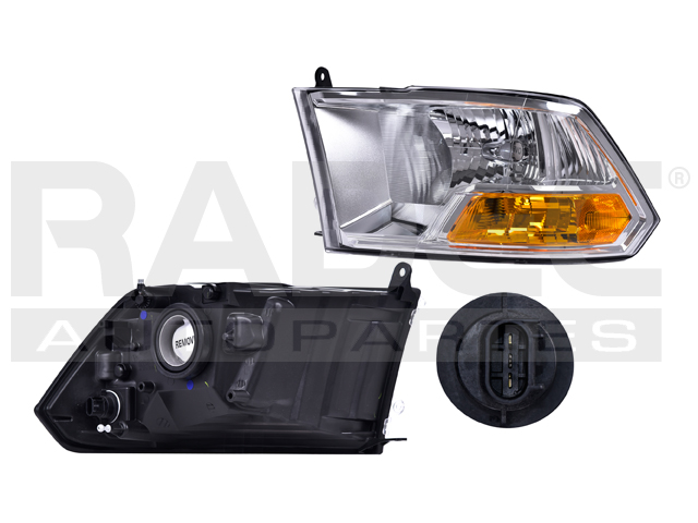 FARO DG RAM 09-12 C/FRANJA AMBAR UN AS S/FOCO DEPO IZQ