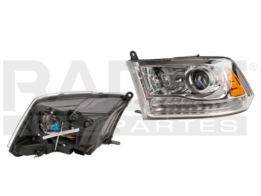 FARO DG RAM PU 13-14 C/LUPA FONDO CROMADO C/LUZ DE DIA TYC IZQ