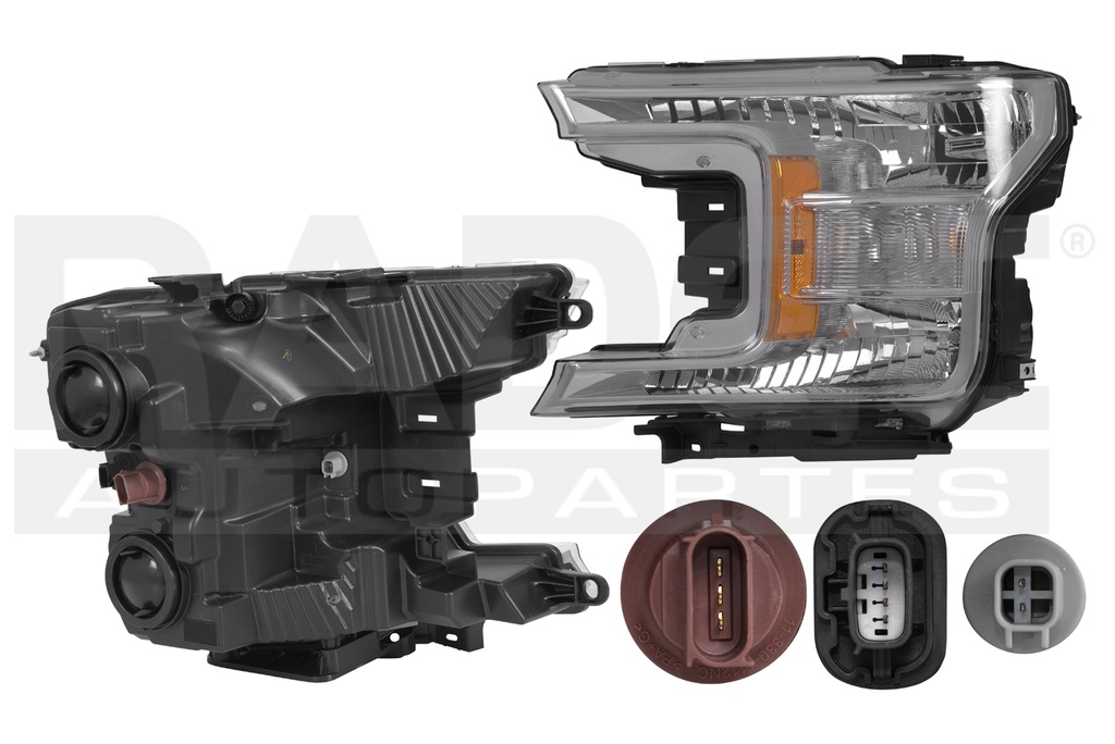 FARO FD F-150 18-20 FONDO CROMADO C/FOCO HALOGENO DEPO IZQ