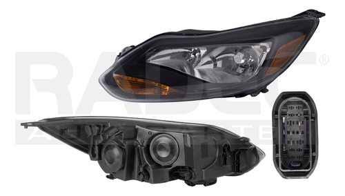 FARO FD FOCUS 12-14 FONDO NEGRO C/FOCO DEPO IZQ