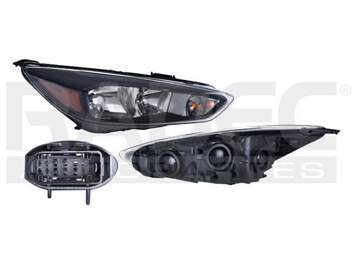 FARO FD FOCUS 15-18 FONDO NEGRO S/LUZ DE DIA C/FOCO DEPO DER