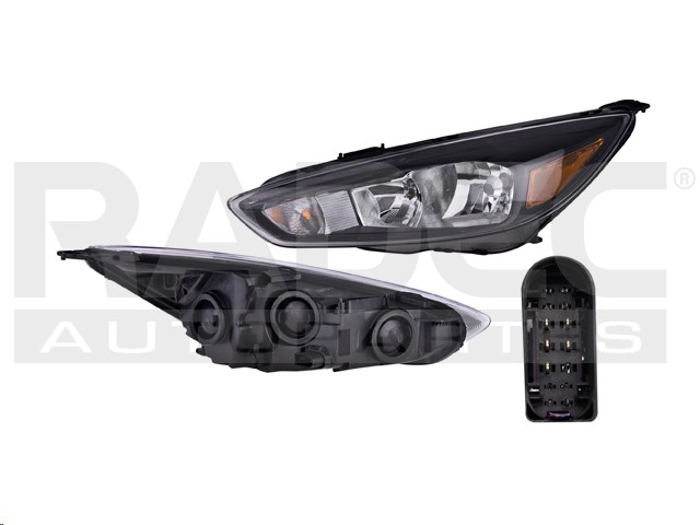 FARO FD FOCUS 15-18 FONDO NEGRO C/LUZ DE DIA P/FOCO HALOGENO C/FOCO DEPO IZQ