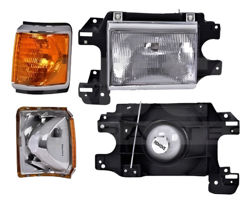 FARO FD F-150 87-91 FILO CROMADO C/CUARTO S/FOCO DEPO IZQ