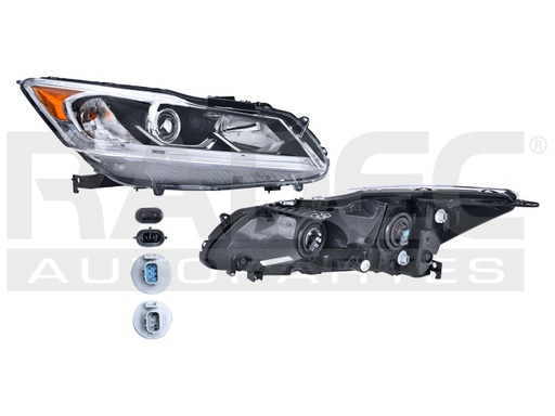 FARO HD ACCORD 16-17 4 PUERTAS C/FOCO HALOGENO C/LUZ DE DIA DEPO DER