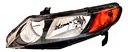 FARO HD CIVIC 06-09 4 PUERTAS P/FOCO HALOGENO NO HYBRID S/FOCO DEPO IZQ