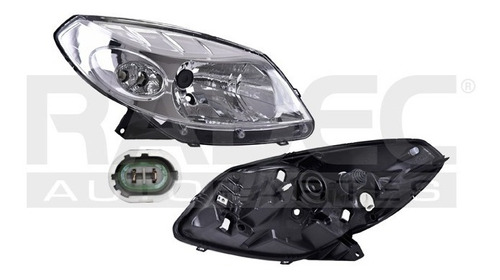 FARO RN SANDERO 10-11 MANUAL/ELECTRICO FONDO CROMADO P/FOCO HALOGENO S/FOCO DEPO DER