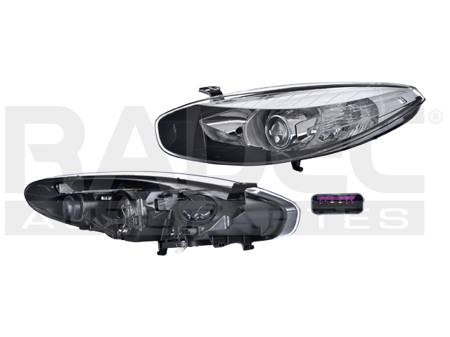 FARO RN FLUENCE 13-18 ELECTRICO FONDO NEGRO P/FOCO XENON S/FOCO DEPO IZQ