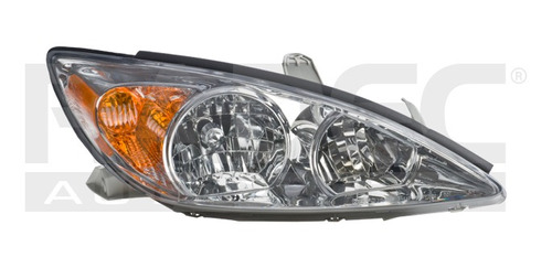 FARO TY CAMRY LE/XLE 02-04 C/CUARTO AMBAR FONDO CROMADO S/FOCO DEPO DER
