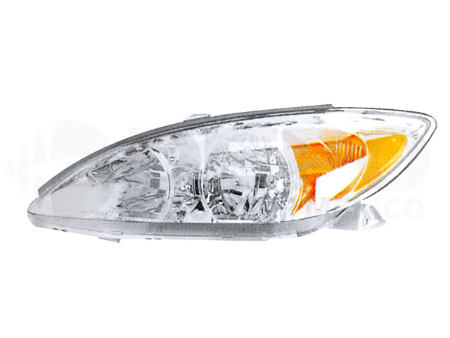 FARO TY CAMRY LE/XLE 02-04 C/CUARTO AMBAR FONDO CROMADO S/FOCO DEPO IZQ