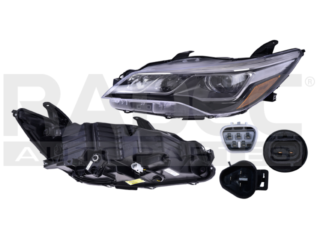 FARO TY CAMRY 15-17 FONDO NEGRO C/LEDS C/FOCO DEPO IZQ