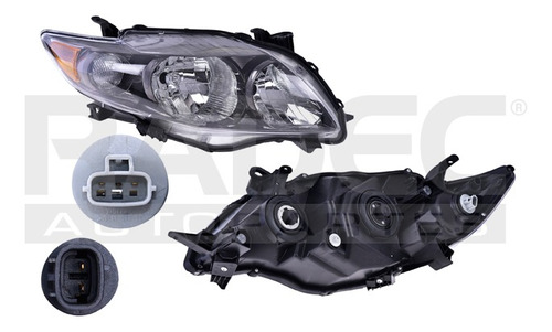 FARO TY COROLLA 09-10 FONDO NEGRO S/FOCO DEPO DER