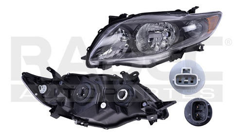 FARO TY COROLLA 09-10 FONDO NEGRO S/FOCO DEPO IZQ