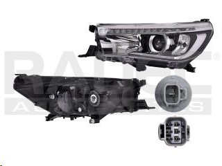 FARO TY HILUX 16-20 ELECTRICO P/FOCO HALOGENO C/LEDS S/FOCO DEPO IZQ