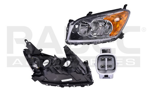 FARO TY RAV 4 SPORT 09-12 FONDO NEGRO S/FOCO DEPO IZQ