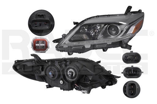 FARO TY SIENNA XLE 15-16 FONDO CROMADO C/LUZ DE DIA C/FOCO DEPO IZQ