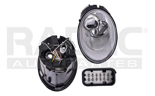 FARO VW BEETLE 06-11 EUROPEO ELECTRICO C/MOTOR 8 PINES P/FOCOS H7 S/FOCO DEPO IZQ