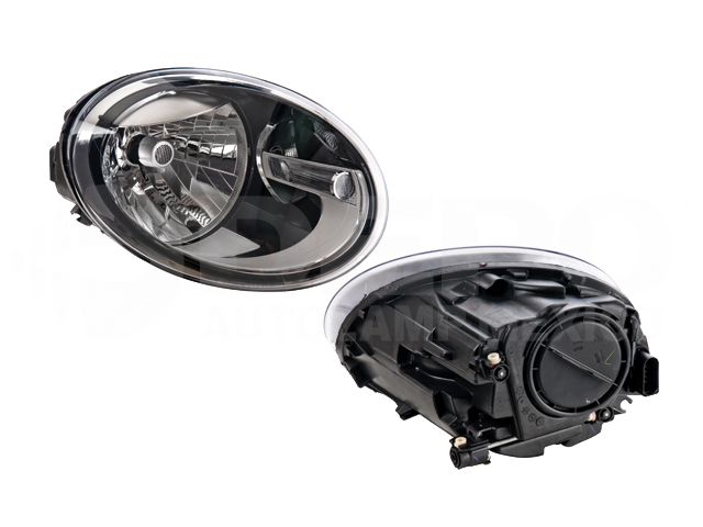 FARO VW BEETLE 12-16 ELECTRICO C/MOTOR FONDO NEGRO P/FOCO HALOGENO S/FOCO DEPO DER