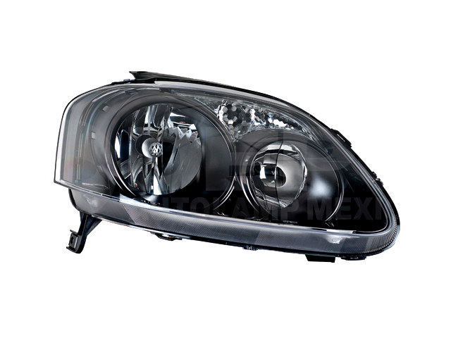 FARO VW CROSSFOX 07-09 MANUAL DOBLE AS FONDO NEGRO P/FOCO HALOGENO S/FOCO DEPO DER