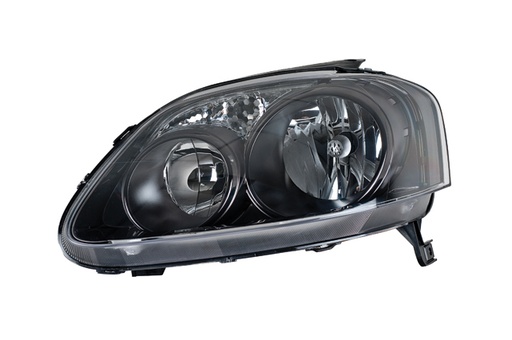 FARO VW CROSSFOX 07-09 MANUAL DOBLE AS FONDO NEGRO P/FOCO HALOGENO S/FOCO DEPO IZQ