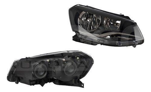 FARO VW GOL 13-16 MANUAL DOBLE AS FONDO NEGRO S/FOCO DEPO DER
