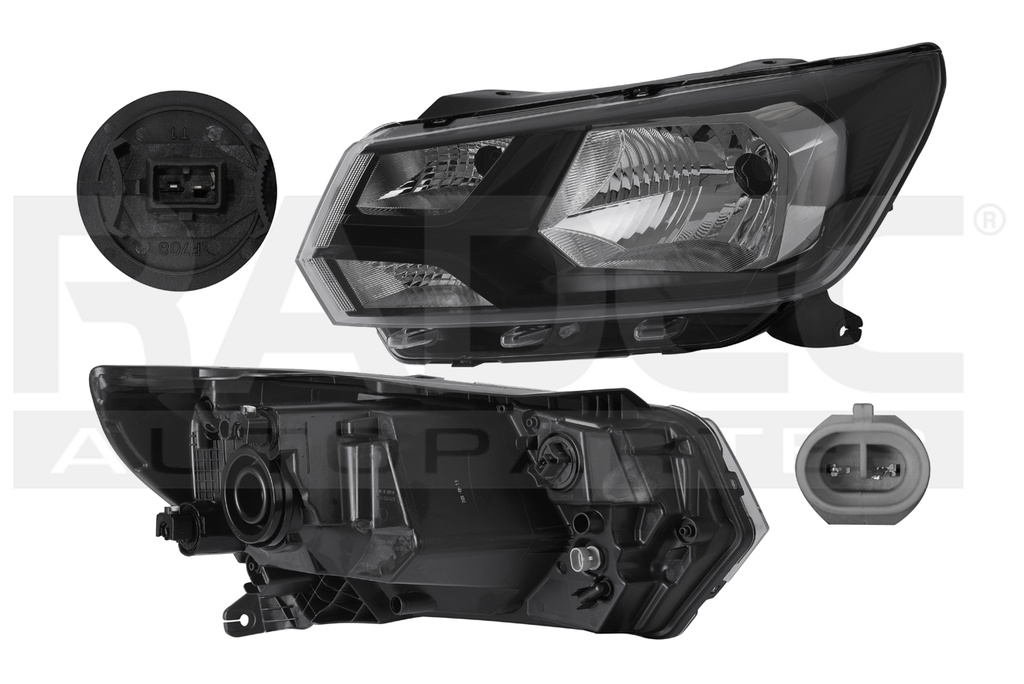 FARO VW GOL 19-20 DOBLE AS MANUAL FILO NEGRO TYC IZQ