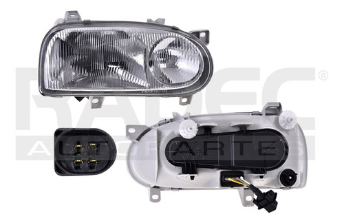 FARO VW GOLF GTI 93-99 MANUAL/ELECTRICO P/FOCO HALOGENO S/FOCO DEPO DER