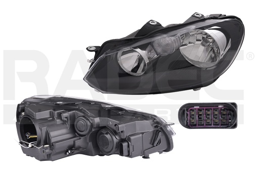 FARO VW GOLF 10-14 ELECTRICO C/MOTOR S/FOCOS DEPO IZQ