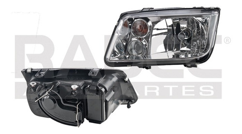 FARO VW JETTA 99-07 FONDO CROMADO C/FARO NIEBLA C/CUARTO AMBAR C/FOCO DEPO IZQ