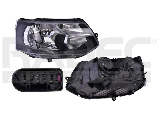 FARO VW TRANSPORTER 10-15 ELECTRICO C/MOTOR UN AS P/FOCO HALOGENO S/FOCO DEPO DER