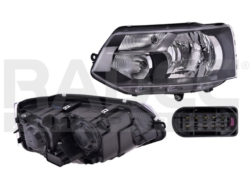 FARO VW TRANSPORTER 10-15 ELECTRICO C/MOTOR UN AS P/FOCO HALOGENO S/FOCO DEPO IZQ