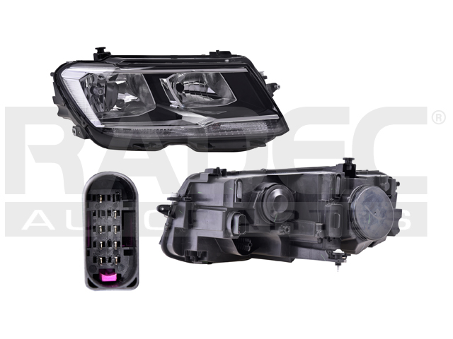 FARO VW TIGUAN 18-21 EUROPEO ELECTRICO C/MOTOR 8 PINES S/FOCO DEPO DER