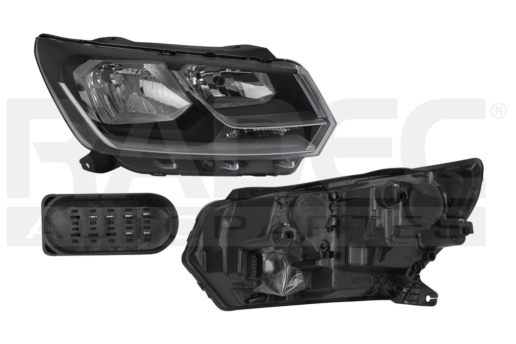 FARO VW SAVEIRO 17-19 DOBLE AS MANUAL FILO CROMADO S/FOCO DEPO DER