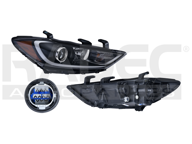 FARO HY ELANTRA 17-18 C/LUZ DE DIA P/FOCO HALOGENO C/FOCO DEPO DER