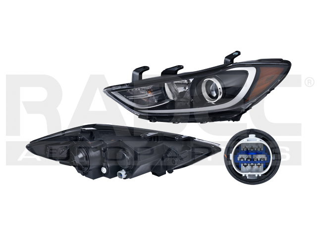 FARO HY ELANTRA 17-18 C/LUZ DE DIA P/FOCO HALOGENO C/FOCO DEPO IZQ