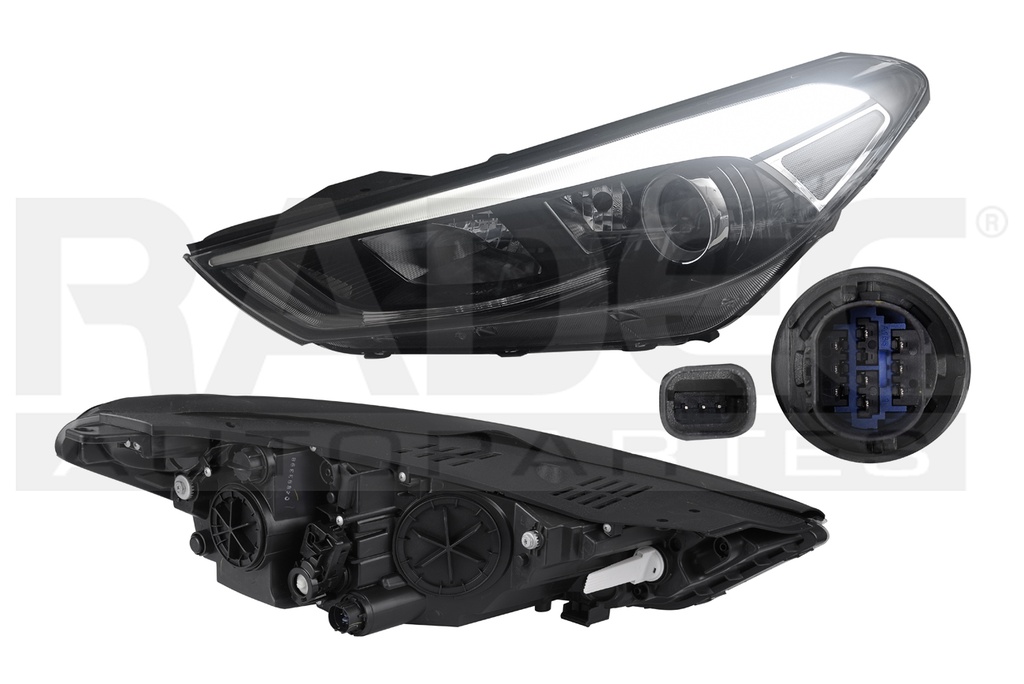 FARO HY TUCSON 16-18 ELECTRICO C/MOTOR C/LEDS S/FOCO 9 PINES DEPO IZQ