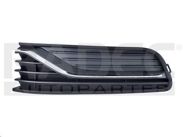 REJILLA FASCIA DELANTERA VW POLO 15-20 S/HOYO P/FARO C/MOLDURA CROMADA LINEA ANTERIOR STARLINE L4 4 CILINDROS 1.6L 5 PUERTAS IZQ