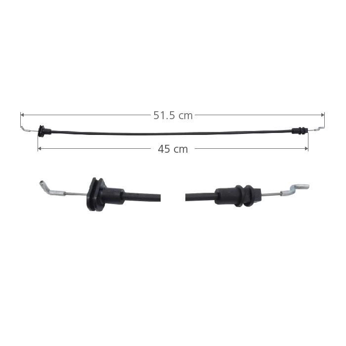 CHICOTE CERRADURA FD FIESTA 03-10/ECOSPORT 04-07  51.5CM GENERICA Derecho/Izquierdo Trasera  