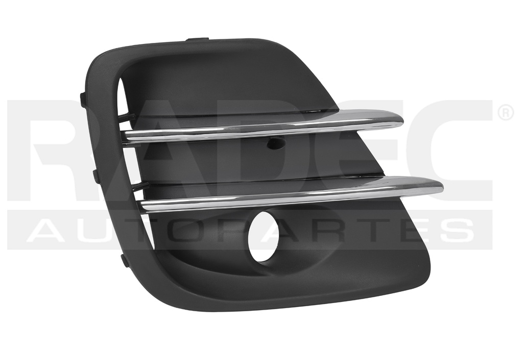 REJILLA FASCIA DELANTERA KI RIO 16-17 C/MOLDURAS CROMADAS C/HOYO P/FARO EX/LX L4 4 CILINDROS 1.6L 5 PUERTAS DER