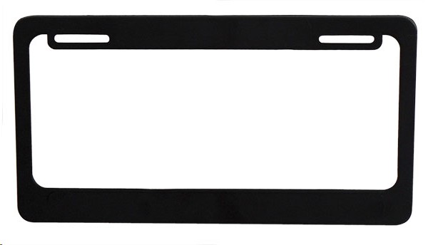 MARCO PLACA LISO NEGRO UNIVERSAL PZ  31X16cm