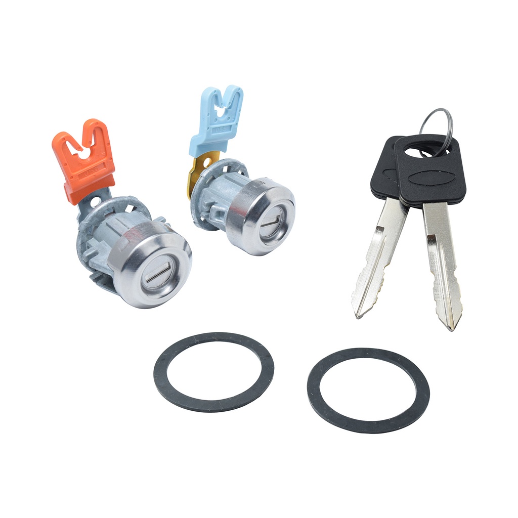 CILINDRO PARA PUERTA FD PICK UP/F-150 97-14/SUPER DUTY 99-16/EXCURSION 00-07/LOBO 97-14/THUNDERBIRD 01-05  LC NAVIGATOR 98-17/MARK LT 04-10/BLACKWOOD 02-03  FD EXPEDITION 97-17/WINDSTAR 99-03  JUEGO METAL CROMADO TIPO ORIGINAL Derecho/Izquierdo   