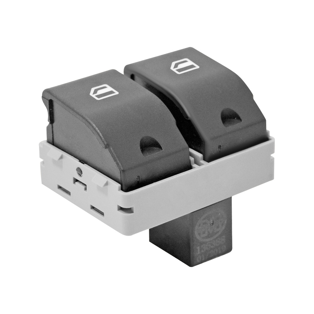 CONTROL ELECTRICO ST IBIZA/CORDOBA 03-08  VW CROSSFOX 07-17/GOL 08-15/LUPO 04-09/POINTER 06-10/POLO 03-07  DE ELEVADOR 4 PINS 2 TECLAS NEGRO BASE NEGRA DOBLE CLICK 12VCC MANIJAUTO    