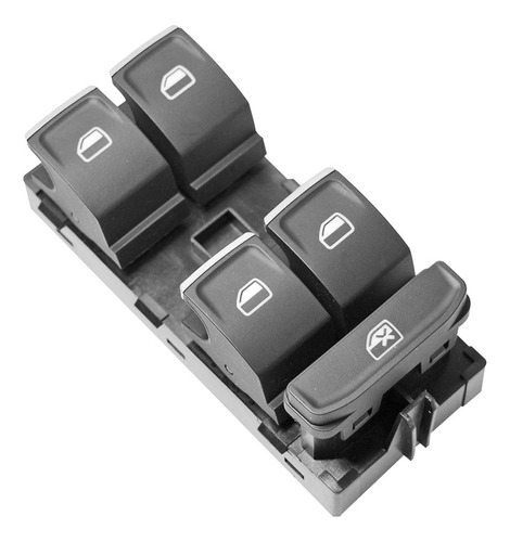 CONTROL ELECTRICO VW GOLF 12-17/PASSAT 12-16/TIGUAN 18-20  DE ELEVADOR 8 PINS 5 TECLAS NEGRO FILO CROMADO 12VCC MANIJAUTO    