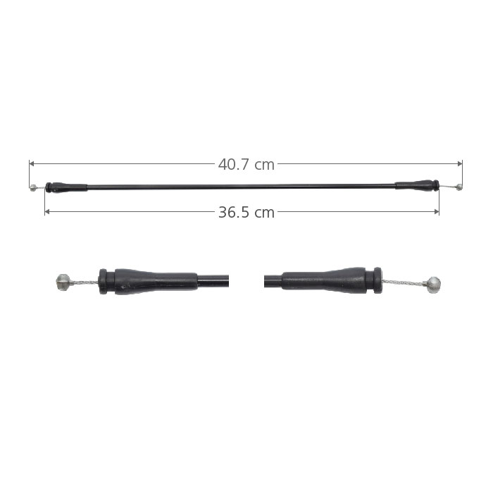 CHICOTE CERRADURA FD ECONOLINE 92-08  40.7CM CORTO HUSHAN Derecho Trasera Puerta lateral abatible 