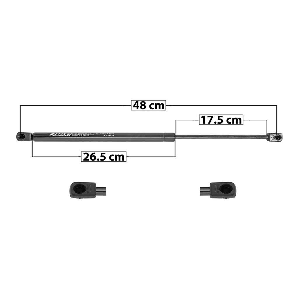 AMORTIGUADOR 5TA PUERTA DG CALIBER 07-12  48 26.5 17.5 ENTRADA TIPO 9 ENTRADA 2 TIPO 9 445 100.04 45.38 505 113.53 51.5 SPART 7782 Derecho/Izquierdo   
