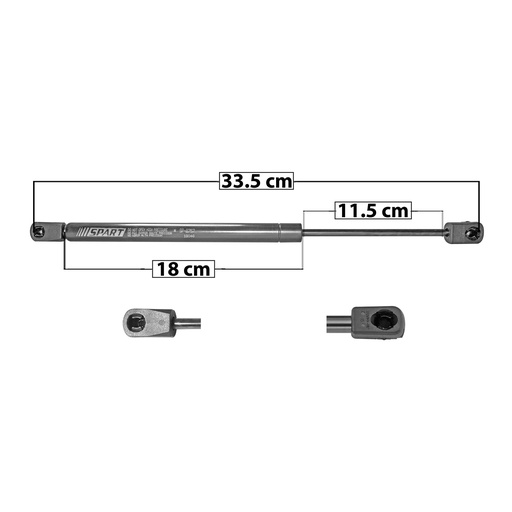 [004-1213-05] AMORTIGUADOR COFRE FD EXPEDITION 03-06  33.5 18 11.5 ENTRADA TIPO 18 ENTRADA 2 TIPO 9 530 119.14 54.04 470 105.66 47.93 SPART 8757    