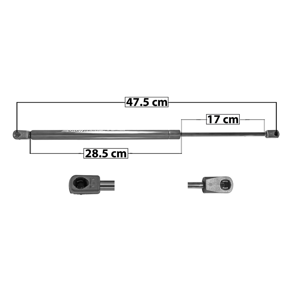 AMORTIGUADOR VIDRIO TRASERO FD EXPLORER  MR MOUNTAINEER 05-07  47.5 28.5 17 ENTRADA TIPO 9 ENTRADA 2 TIPO 18 410 92.17 41.81 350 78.68 35.69 SPART 7868 Derecho/Izquierdo   